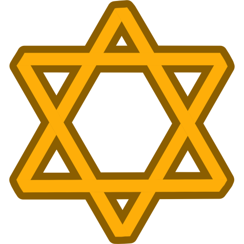  a golden Star of David